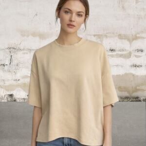 RDI NWOT Women's Cream Short Sleeve Top Size XL